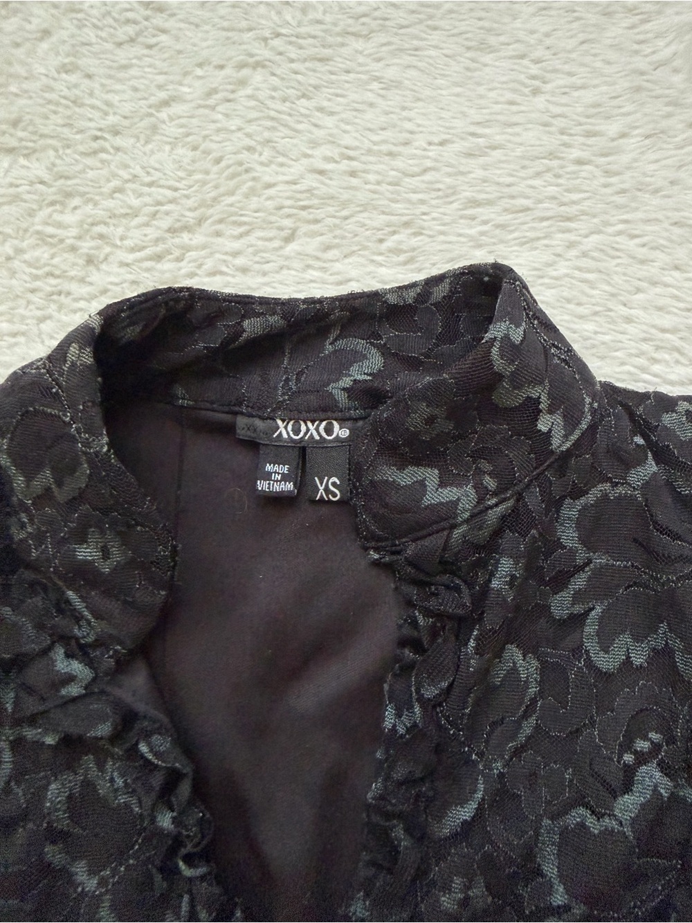 Ethereal Vintage 90s XOXO corset-like laced blouse top - Picture 4 of 5